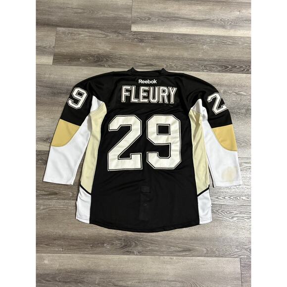 Vintage Reebok CCM NHL Pittsburgh Penguins #29 Marc-Andre Fleury Jersey - Men 50 - Picture 9 of 11